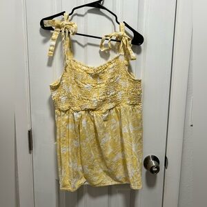 Ingrid & Isabel Yellow and White Floral Blouse